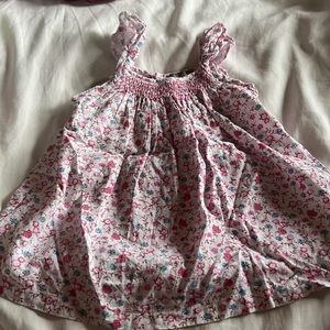 Floral smocked tunic